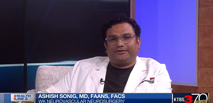 Dr. Ashish Sonig discusses brain aneurysms and tumors on KTBS Healthline 3
